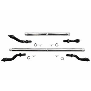 KIT125 | Apex Chassis - Jeep Wrangler JL & Gladiator JT - 2.5 Ton ProLock Tie Rod & Drag Link Assembly - Polished Aluminum - Dana 30 - NoFlip