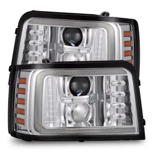 880378 | AlphaRex LUXX-Series LED Projector Headlights For Ford F-150 / F-250 Super Duty / F-350 Super Duty / Bronco | Chrome