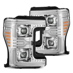 880346 | AlphaRex MKII LUXX-Series LED Projector Headlights For Ford F-250, F-350 F-450, F-550 Super Duty | Chrome