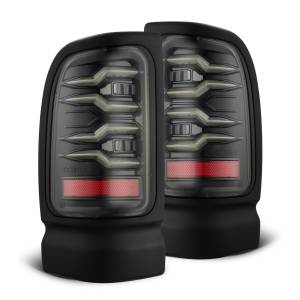 643001 | AlphaRex LUXX-Series LED Tail Lights Alpha-Black for Dodge Ram 1500 (1994-2001)/Ram 2500/3500 (1994-2002)