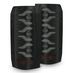 658005 | AlphaRex LUXX-Series LED Tail Lights Black for Ford F-Series/Bronco (1987-1996)
