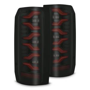 658007 | AlphaRex LUXX-Series LED Tail Lights Black-Red for Ford F-Series/Bronco (1987-1996)