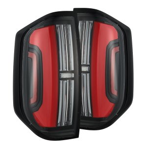 672052 | AlphaRex NOVA-Series Prismatic LED Tail Lights Black-Red for Toyota Tundra (2014-2021)