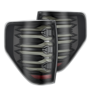 653080 | AlphaRex LUXX-Series LED Tail Lights Alpha-Black for Ford F150 (2009-2014)