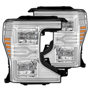 880339 | AlphaRex NOVA-Series LED Projector Headlights Chrome for Ford Super Duty (2020-2022)
