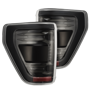 653060 | AlphaRex LUXX-Series LED Tail Lights Alpha-Black for Ford F150 (wth BLIS) (2021-2023)