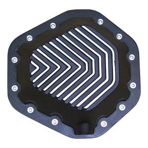 9369-1-B | PML Cover GM 10.5 Patterned Fins Differential Cover For GM 3/4 Ton And 1 Ton Trucks or Vans | Black Powder Coated Finish, 3/8 Stock Bolt Size