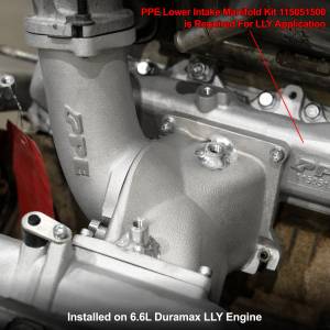 Pacific Performance Engineering - 115053600 | PPE Performance GM 6.6L Duramax LBZ/LMM High-Flow Intake Bridge Manifold Kit | Raw Finish - Image 6