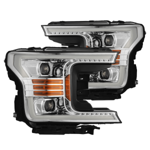 880175 | AlphaRex LUXX-Series LED Projector Headlights For Ford F-150 (2018-2020) | Chrome