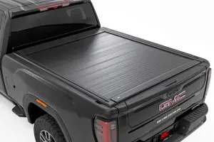53210690 | Rough Country Manual Retractable Bed Cover For Chevrolet Silverado / GMC Sierra 2500HD & 3500HD | 6'9" Bed