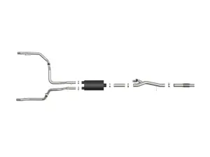 Afe - Advance Flow Engineering - 49-34140 | aFe Power Gemini XV 3 Inch 304 Stainless Steel Cat-Back Hi-Tuck Exhaust System With Cut-Out For GM Silverado/Sierra 1500 V8-6.2L - Image 4